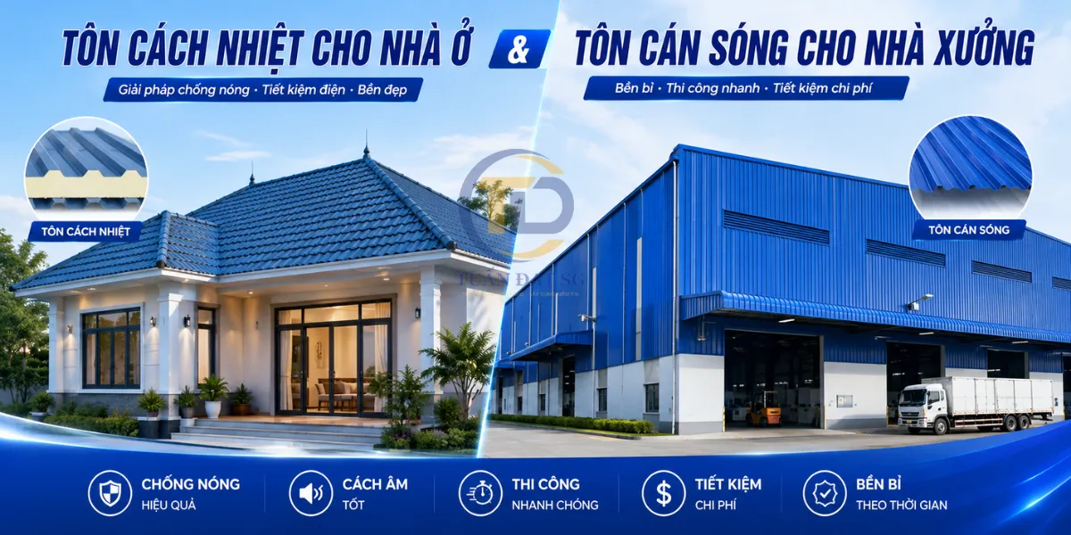 chọn tôn lợp mái theo công trình