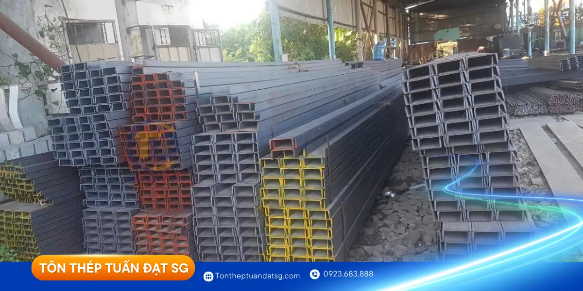 Kho hàng thép hình - Tôn thép Tuấn Đạt SG