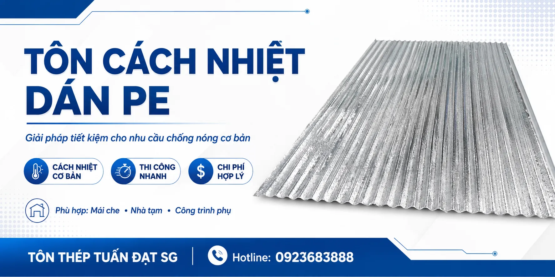 Tôn cách nhiệt dán PE